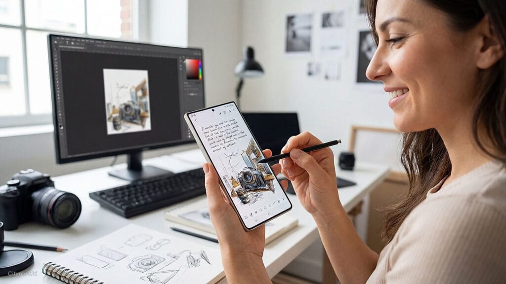 Ilustrasi Bikin Gambar Keren Cuma Modal Teks dan Sketsa? Galaxy S25 Series Bisa!